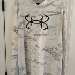 Under Armour White and Gray Performance Shirt